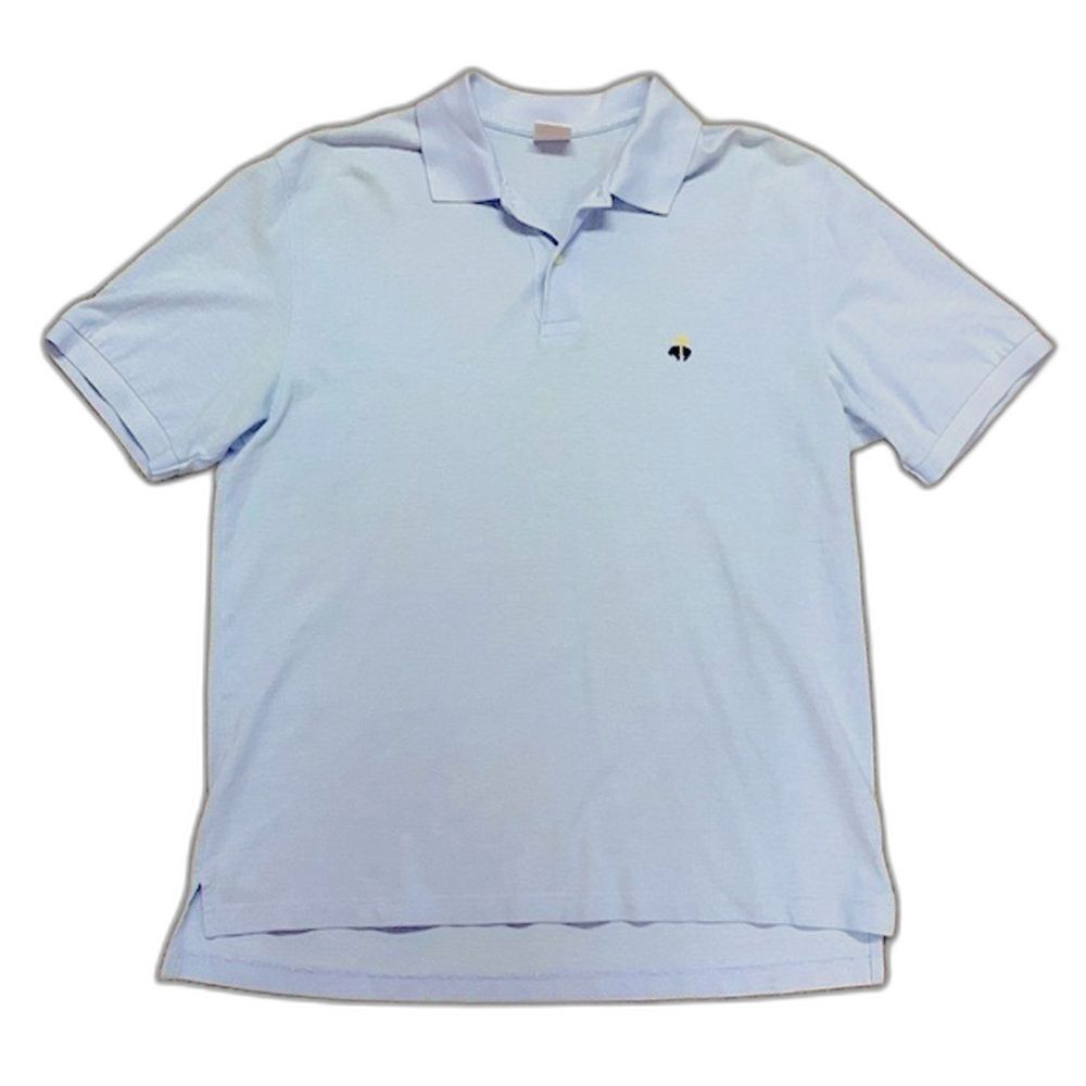 Brooks Brothers Light Blue Cotton Mesh Short Sleeve Performance Polo Size L